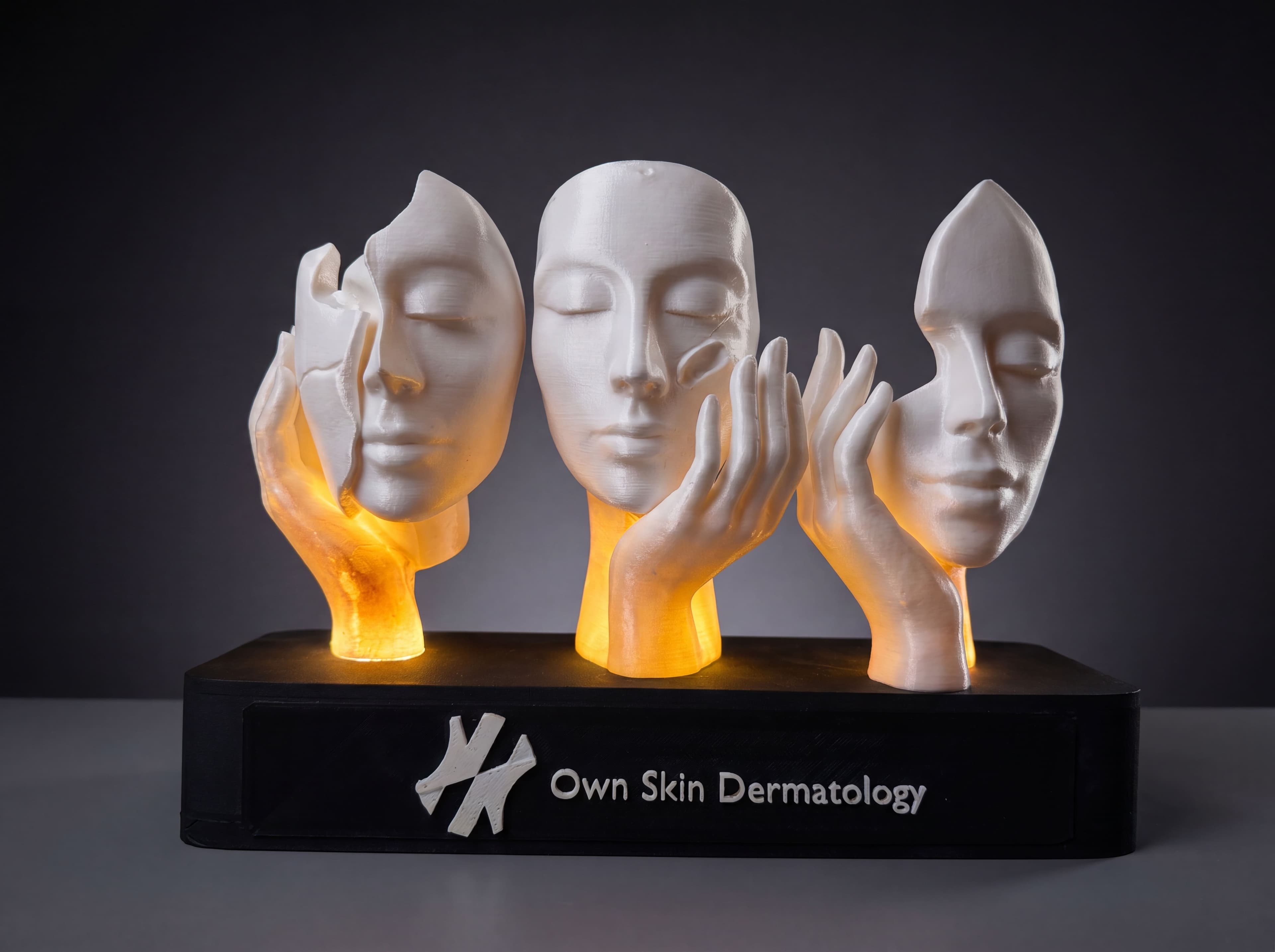 Illuminated brand sculpture