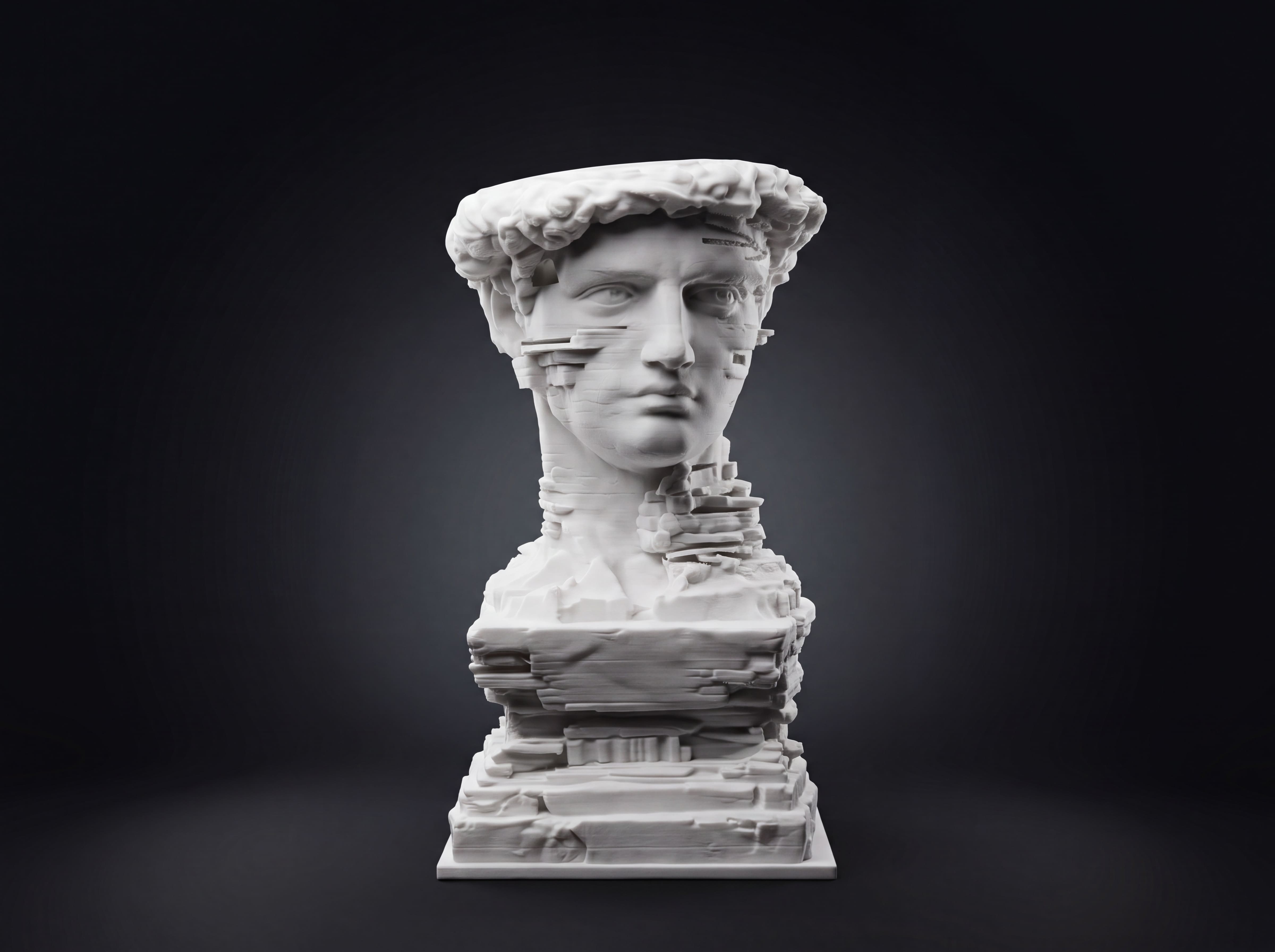 Classical Greek bust display